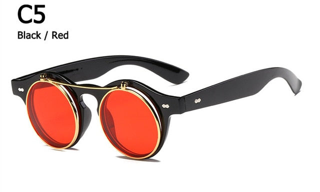 Men's or Women  Metal Flip Cover Sunglasses - The Discount Market