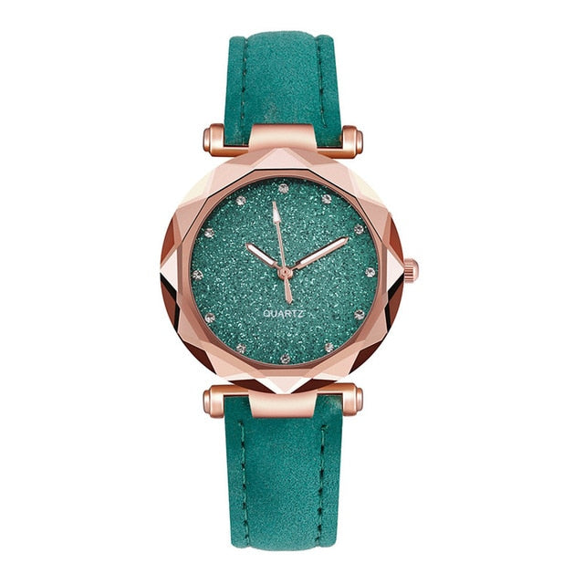 Women Romantic Starry Sky  Watch Leather - The Discount Market