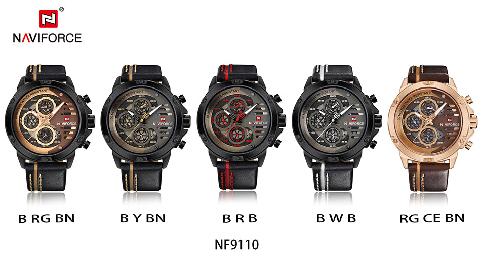 NAVIFORCE Luxury Brand Men's Watches - The Discount Market