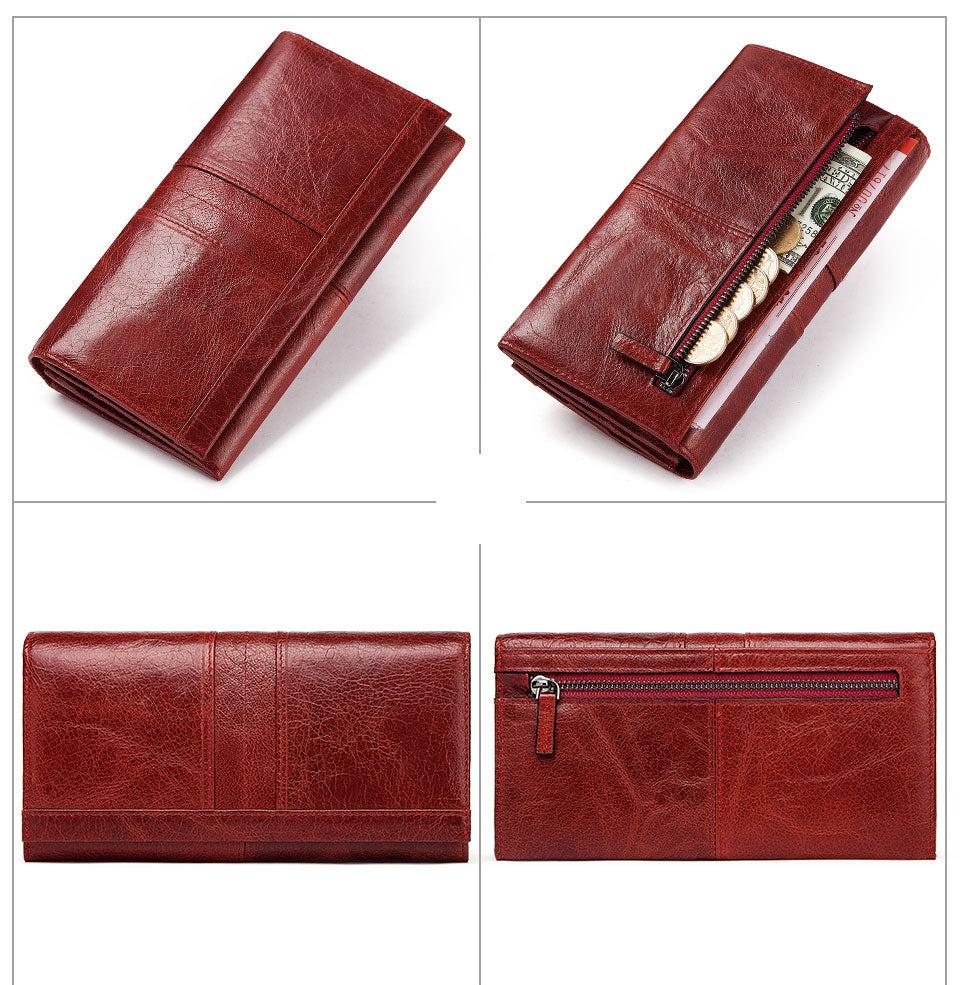Genuine Leather Women Fashion Clutch Wallet - The Discount Market