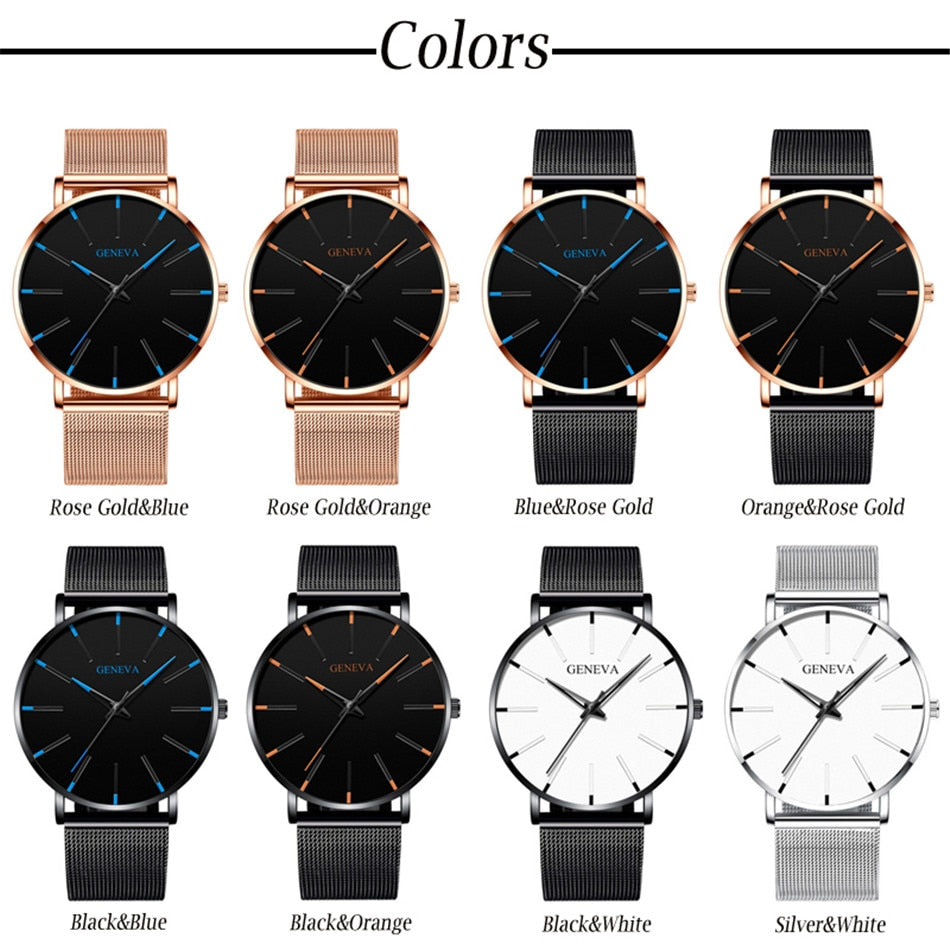 2020 Minimalist Men's Fashion Ultra Thin Watches - The Discount Market