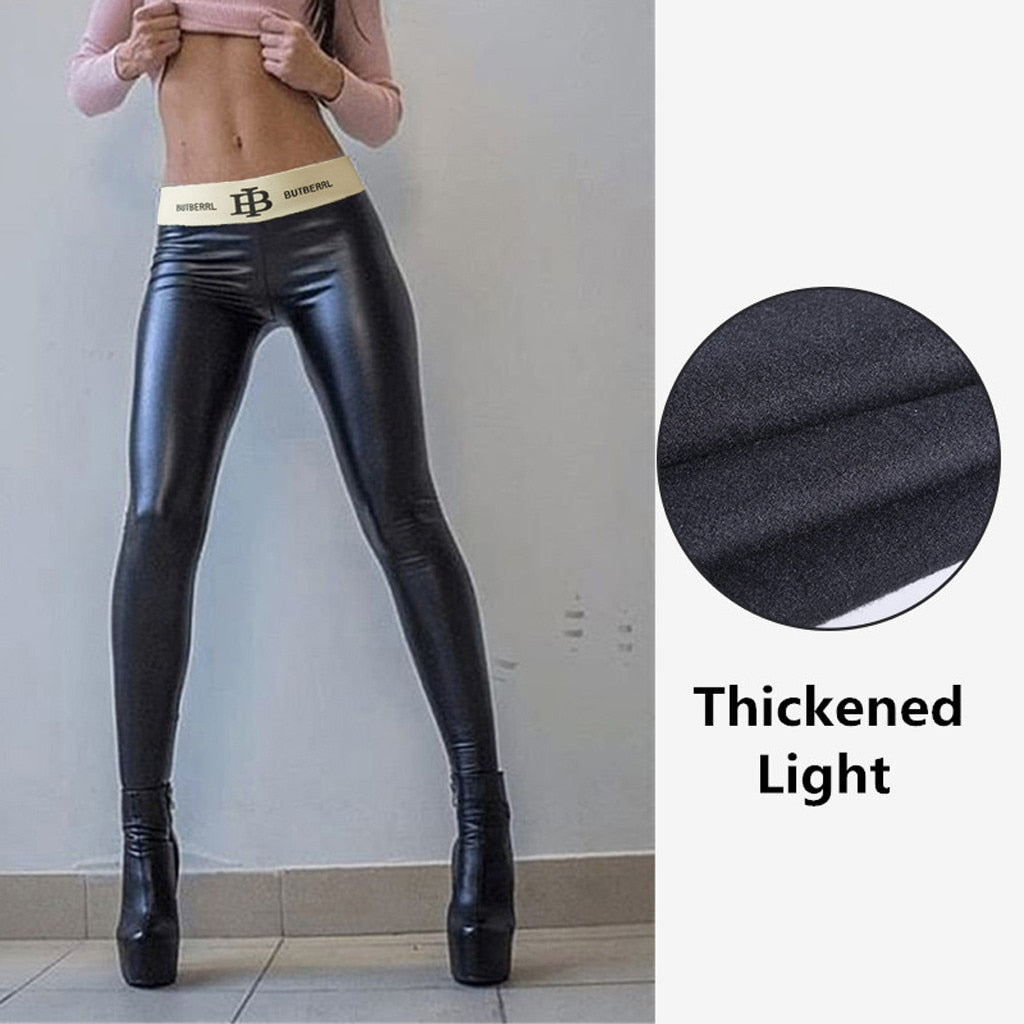 Faux Leather Winter Leggings - The Discount Market