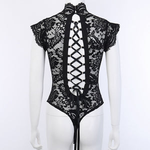 Sexy Backless Lace Bodysuit - The Discount Market