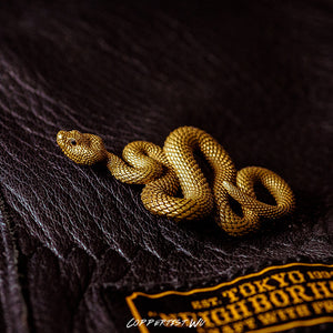 Coppertist.Wu Brass Metal Snake Pendant Necklace Men Vintage Handmade Fashion Key Chain Original Design Animal Keychain Pendants - The Discount Market
