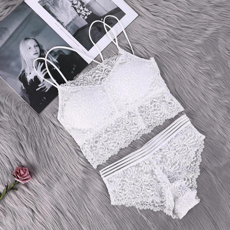 Transparent Lace Bra and Panty Set - The Discount Market
