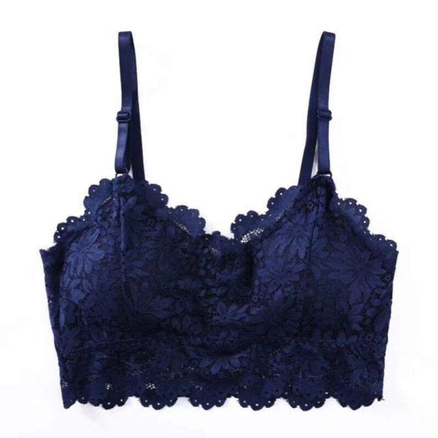 Women Push Up Lace Tube Tops Padded Bras - The Discount Market