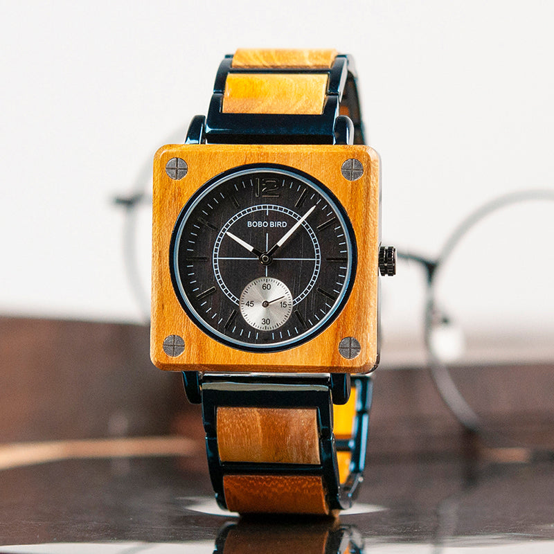 Luxury  Men's Quartz Wood Watch - The Discount Market