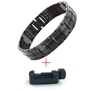 Men's Or Women Black Pure Titanium Magnetic Bracelet - The Discount Market