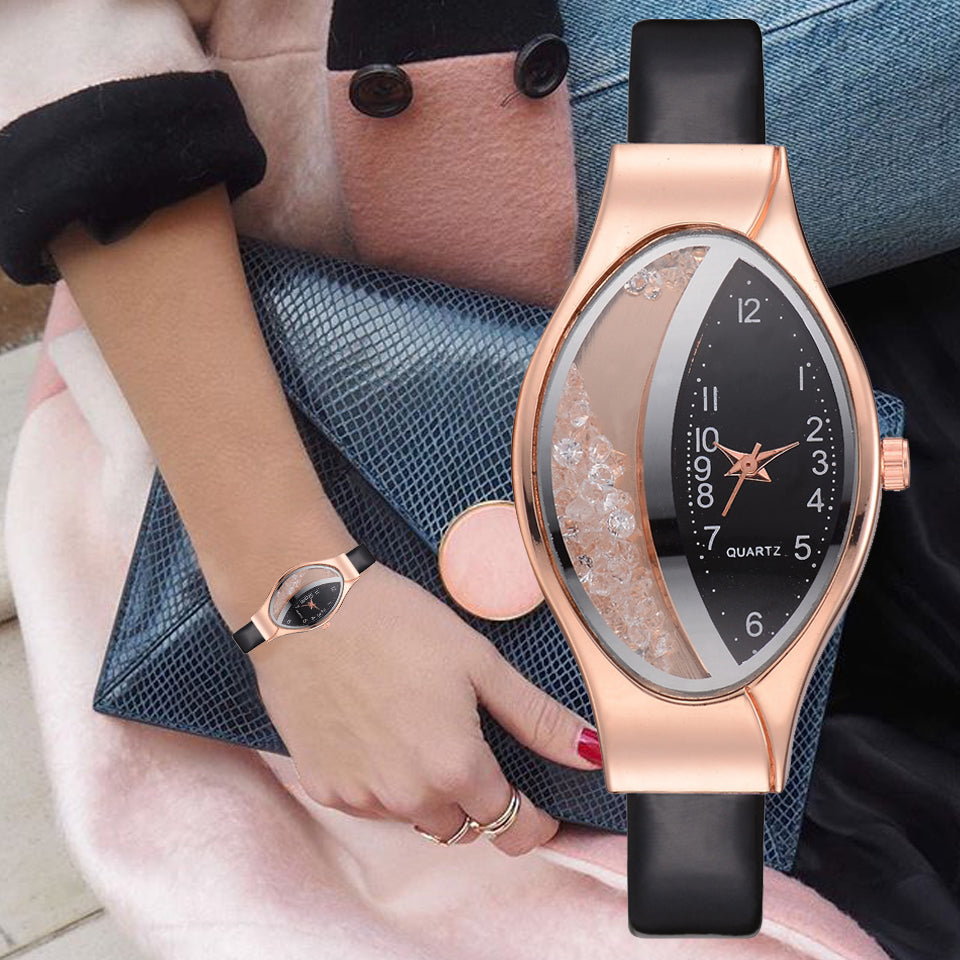 Women Fashion Luxury Watch Leather Band - The Discount Market