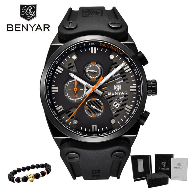 Luxury Skeleton Waterproof  Sports Chronograph Watch - The Discount Market