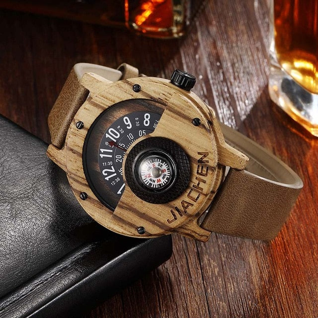 Creative Men's Walnut Wood Watch - The Discount Market
