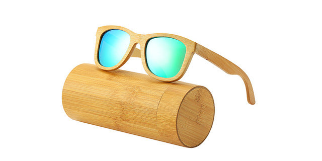 AN SWALLOW Real Bamboo Wood Sunglasses - The Discount Market