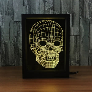 Skeleton 3D Photo Frame Table Lamp - The Discount Market
